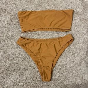 SUPERDOWN strapless high leg bikini